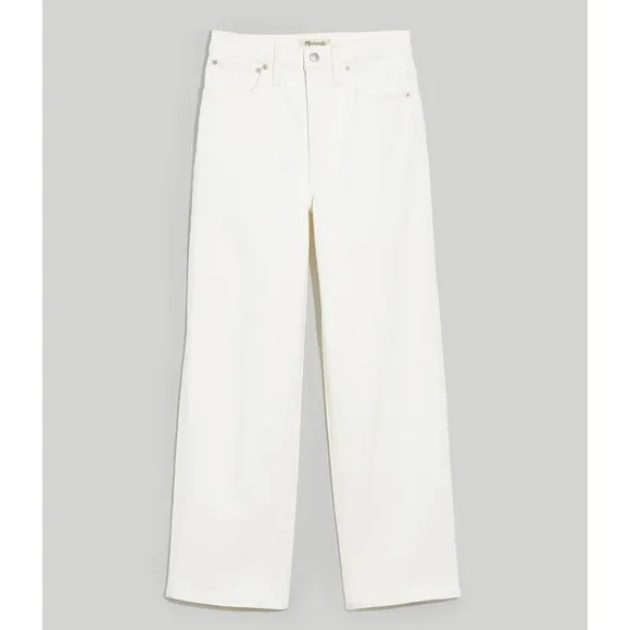 MADEWELL White The Perfect Vintage Wide-Leg Crop Jean NWT Size 32