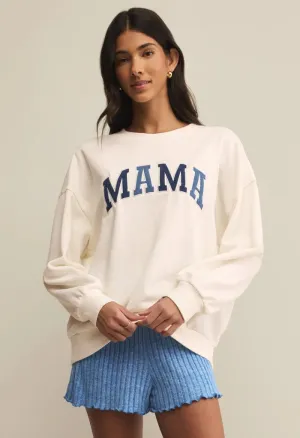 Mama Knit Denim Sweatshirt