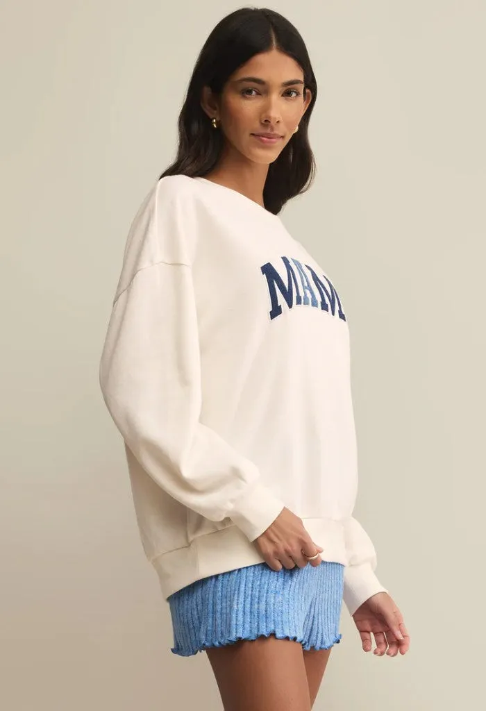 Mama Knit Denim Sweatshirt