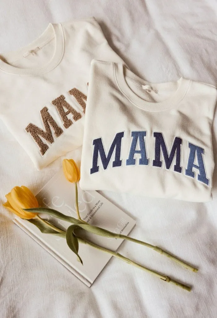 Mama Knit Denim Sweatshirt