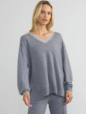 Margaret O'Leary Boyfriend Cashmere Vee Sweater