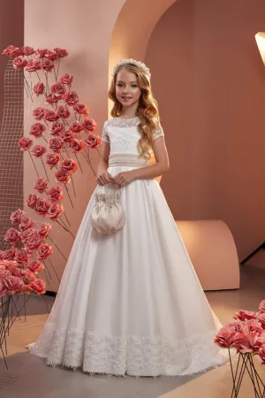 Marla Classic Communion Dress with a Sash