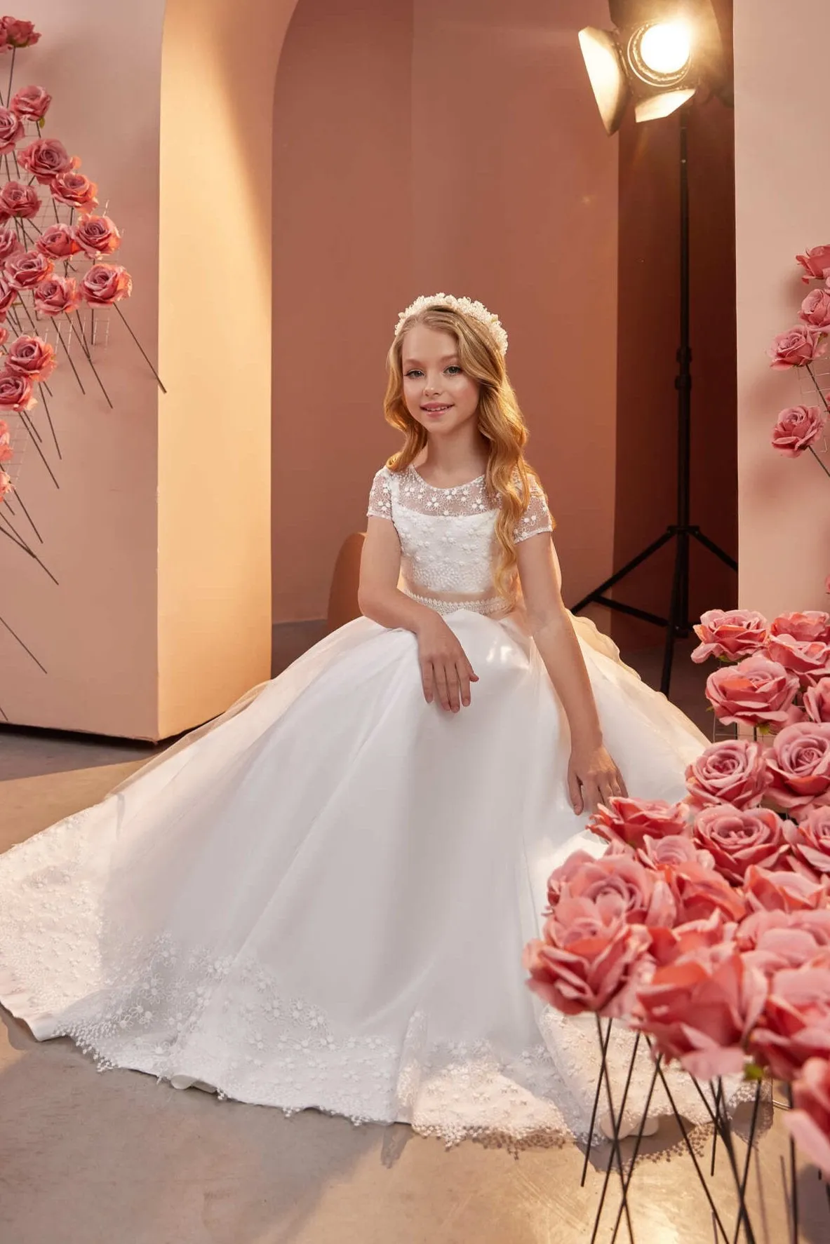 Marla Classic Communion Dress with a Sash