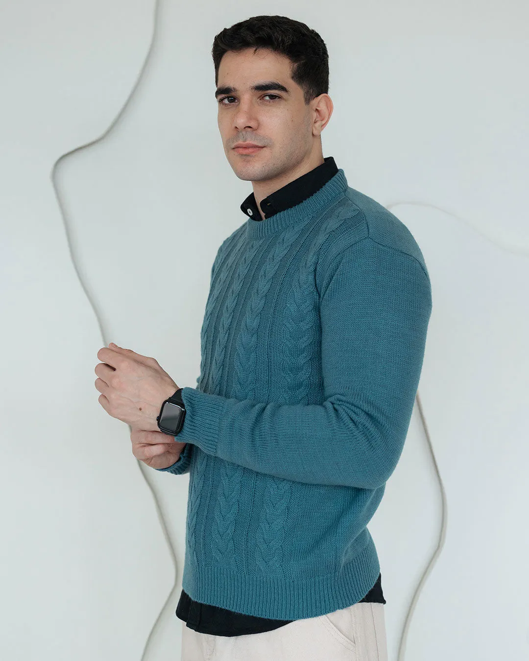 Men Round neck braids pillover