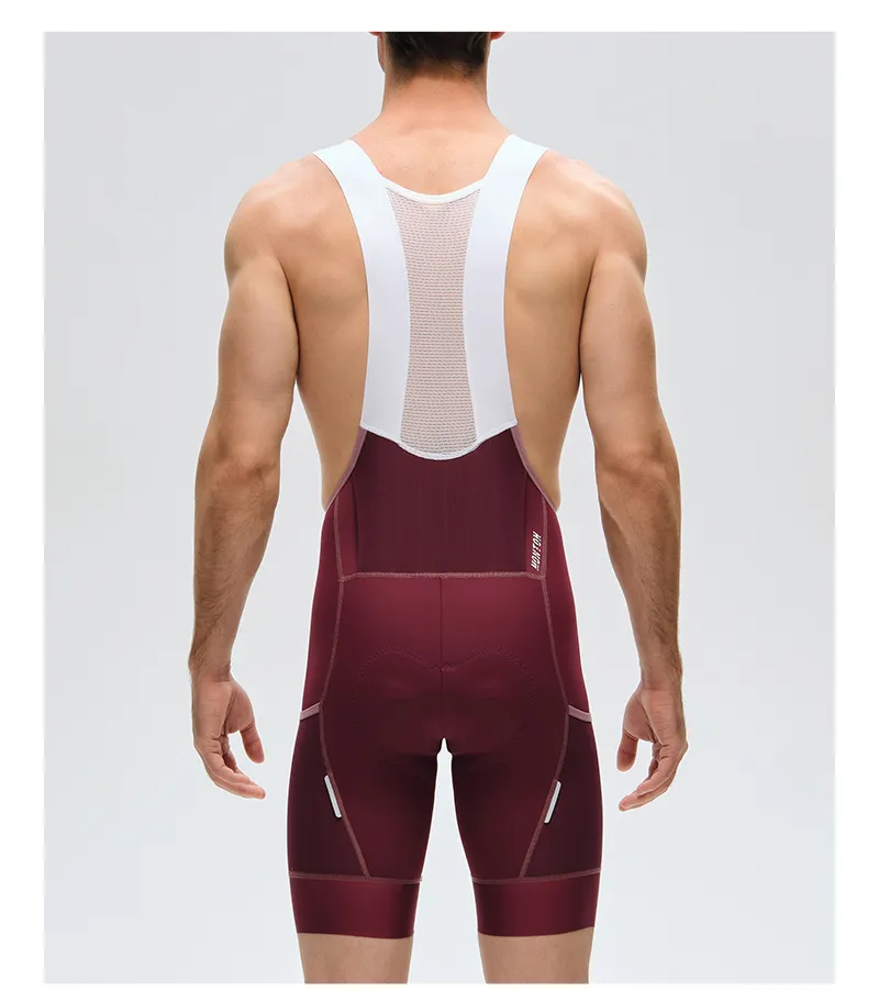 MENS BIB SHORTS CHASESUMMER BURGUNDY RED