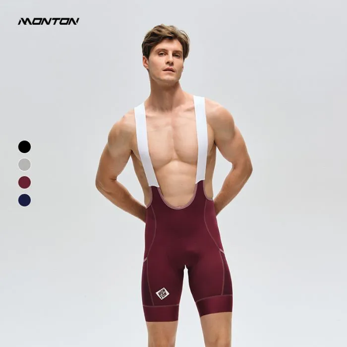 MENS BIB SHORTS CHASESUMMER BURGUNDY RED