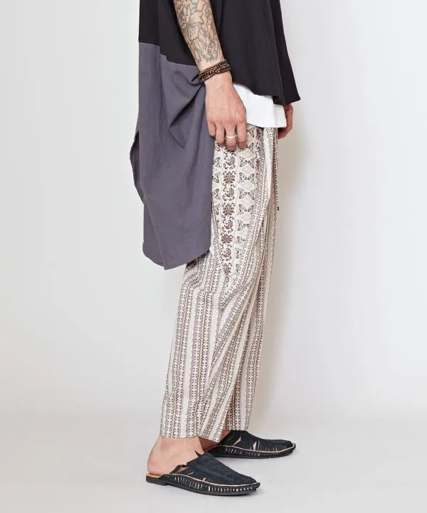 Men's Flower x Stripe Easy Pants