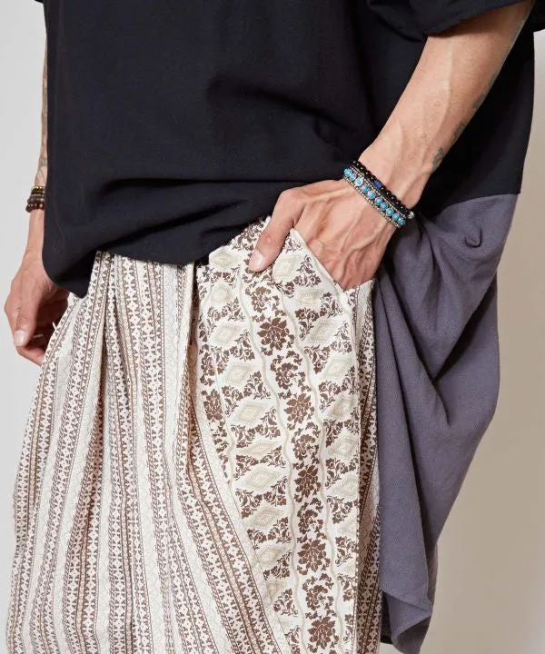 Men's Flower x Stripe Easy Pants