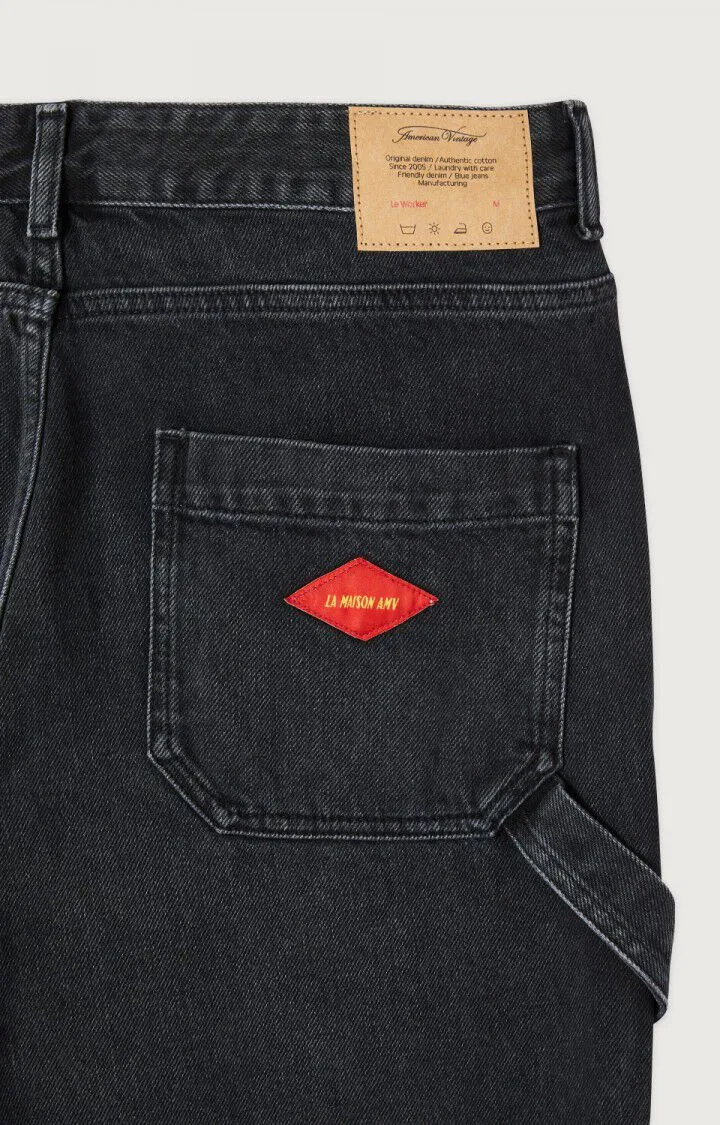 MEN'S JEANS YOPDAY - BLACK SALT AND PEPPER