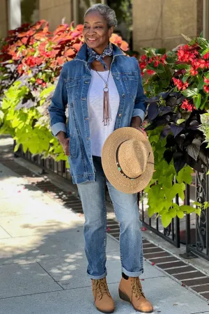 Mid Rise Girlfriend Jeans - Vintage