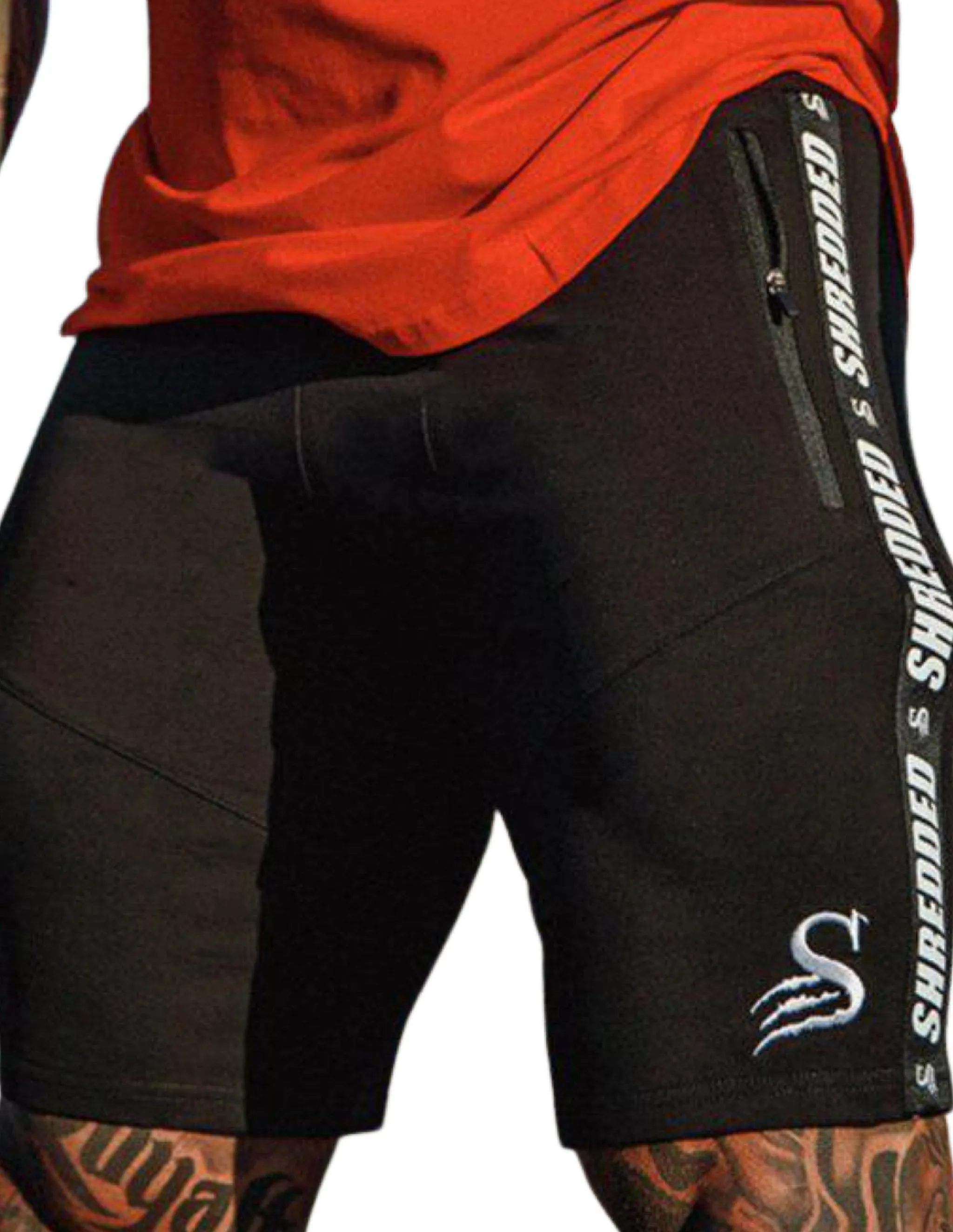 MIDCUT SHORTS - BLACK/WHITE
