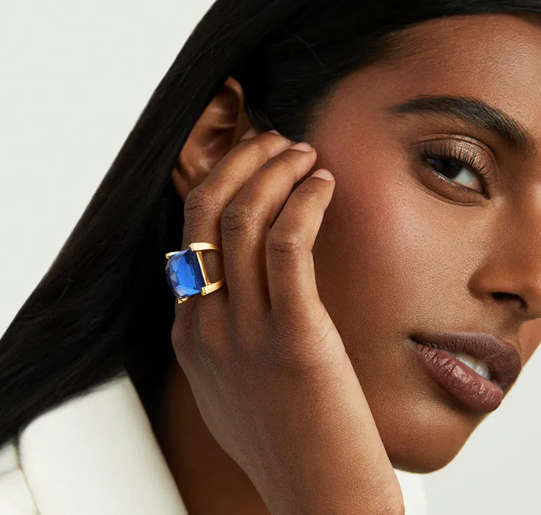 Midnight Blue Plaza Ring