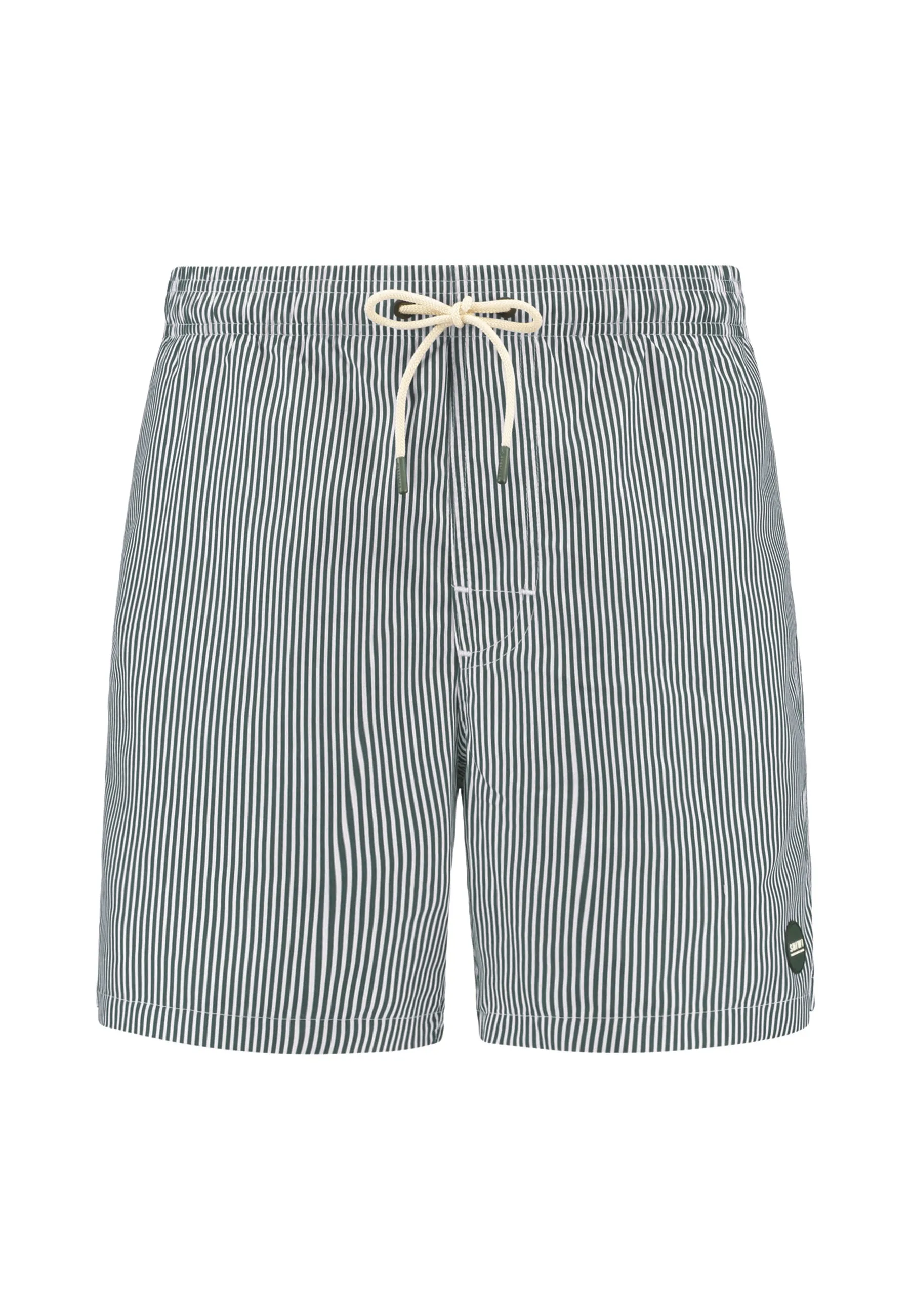 MIKE swim shorts fine stripe | green leaf