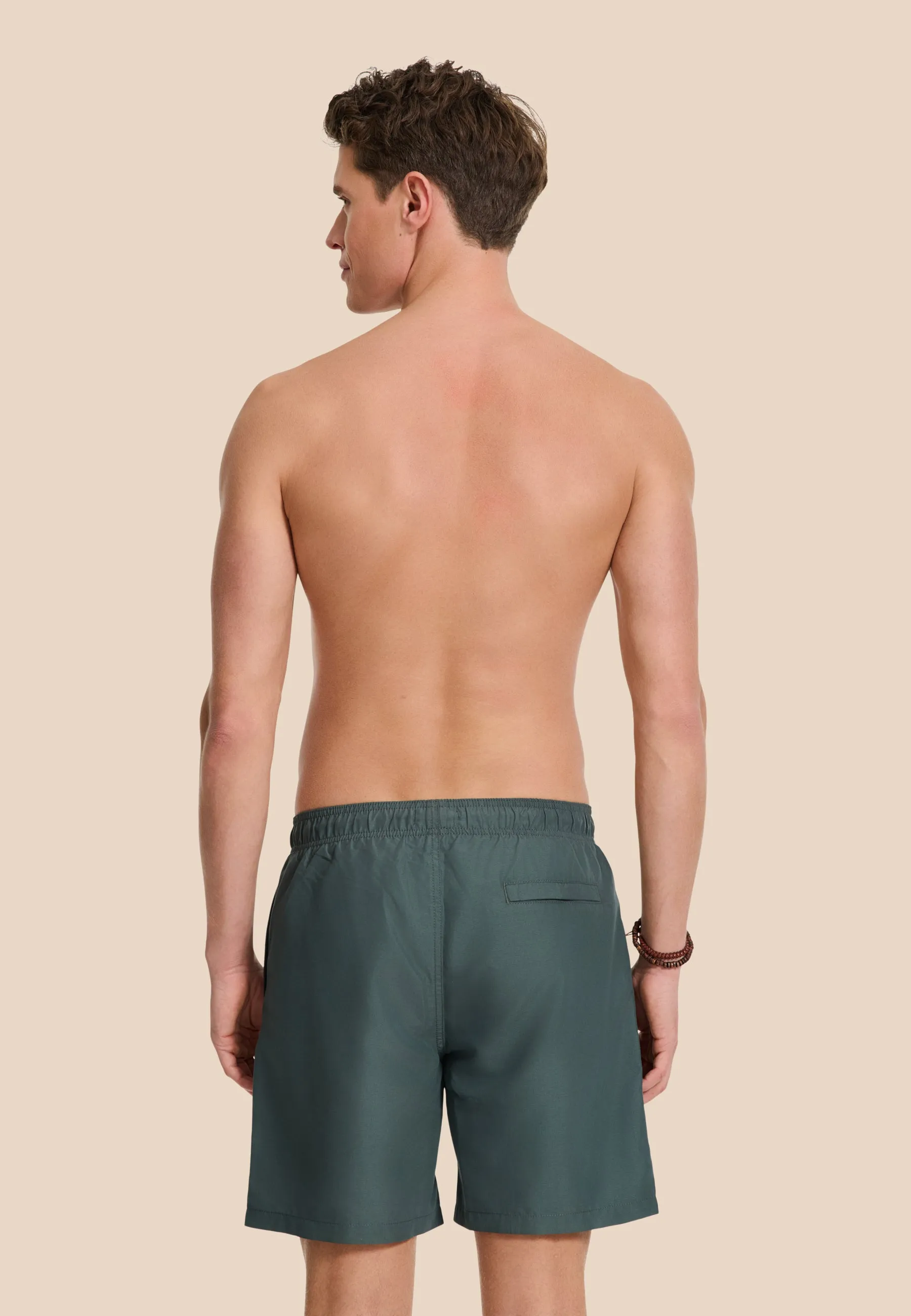 MIKE swim shorts solid | green smokey