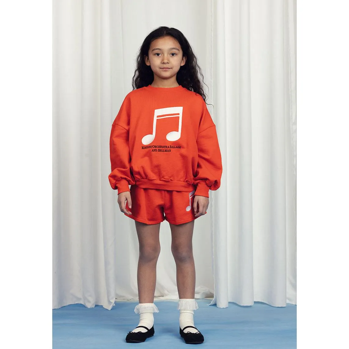 Mini Rodini - Note embroidered sweat shorts
