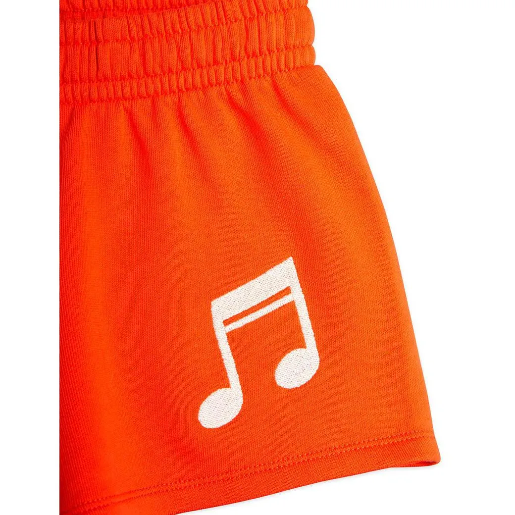Mini Rodini - Note embroidered sweat shorts