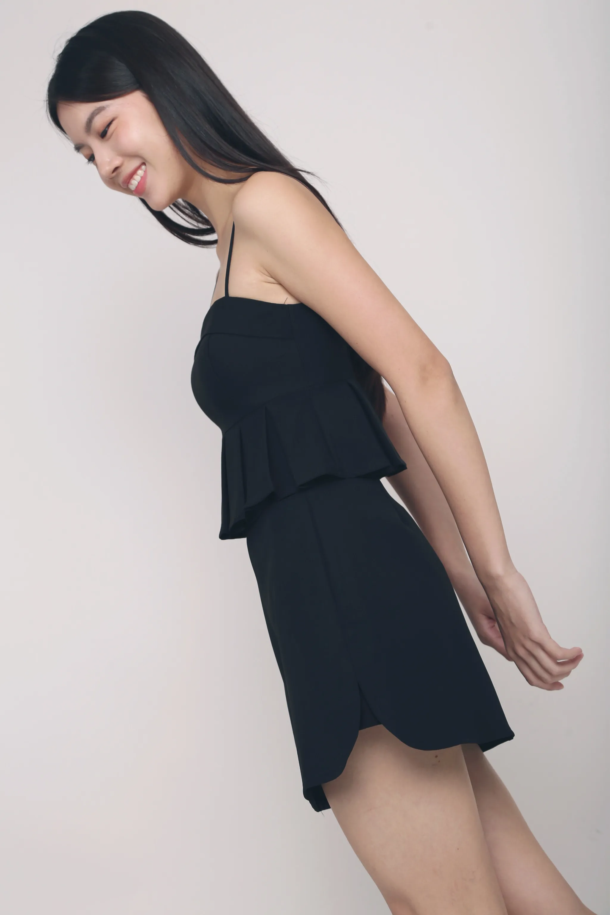 Mon Cherie Round Hem Skorts Black