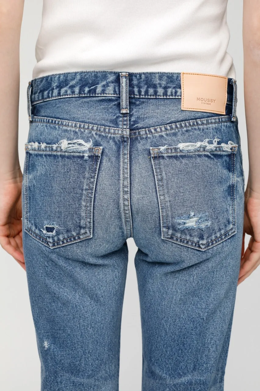 Moussy - Merry Tapered Jean - Mid-Blu