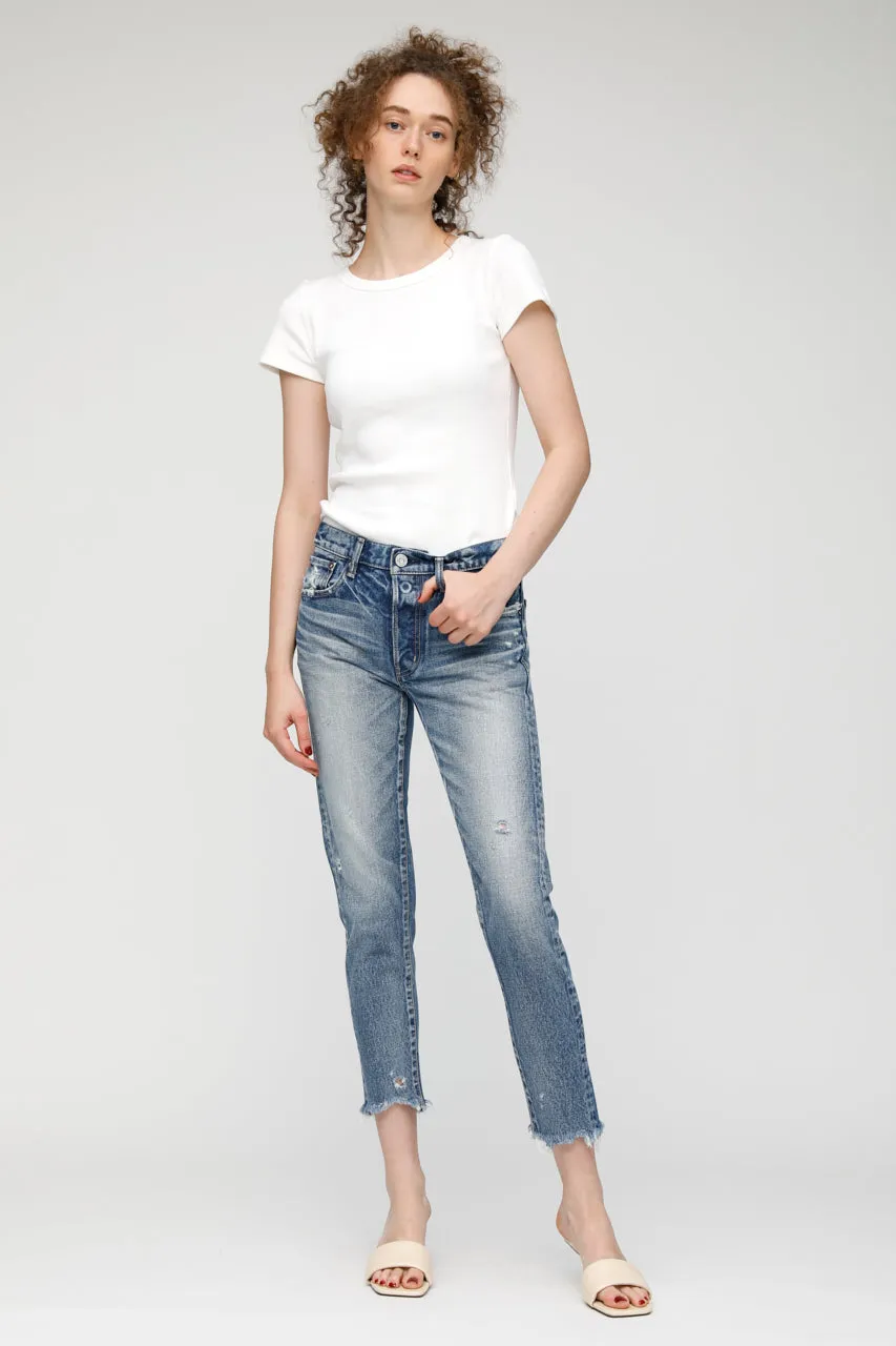Moussy - Merry Tapered Jean - Mid-Blu