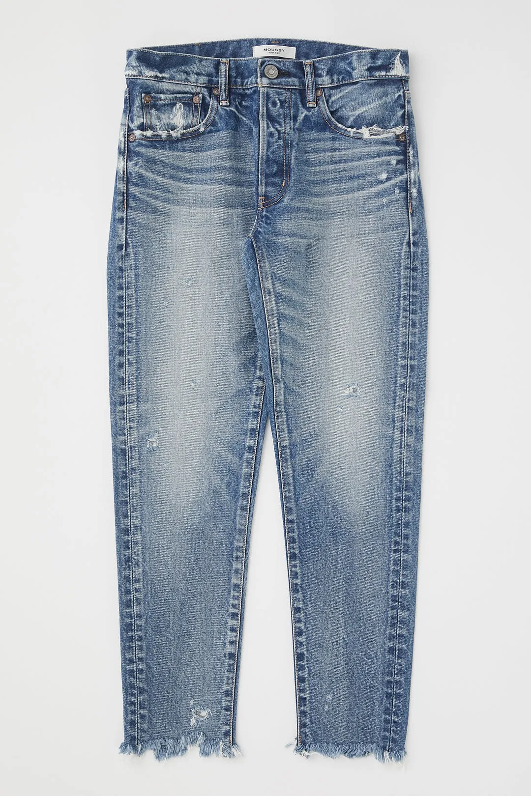 Moussy - Merry Tapered Jean - Mid-Blu