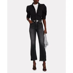 MOUSSY VINTAGE Alhambra‎ High-Rise Flared Ankle Jeans, Size 26