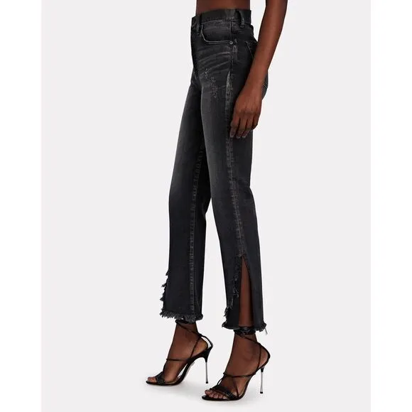 MOUSSY VINTAGE Alhambra‎ High-Rise Flared Ankle Jeans, Size 26