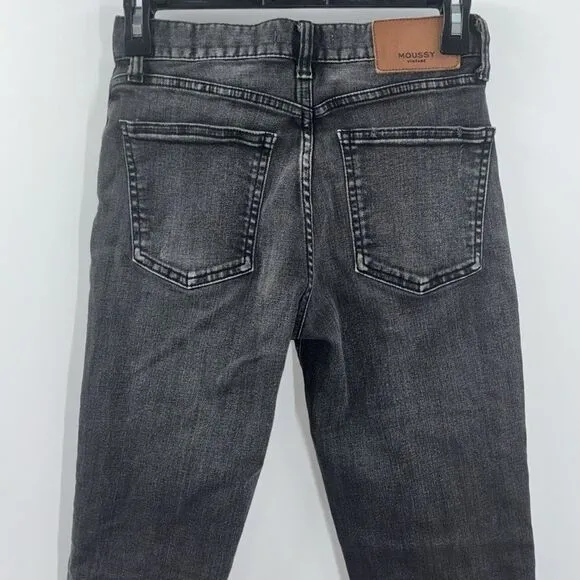Moussy Vintage Westcliffe Distressed Denim Dark Wash Jeans Women’s Size 25