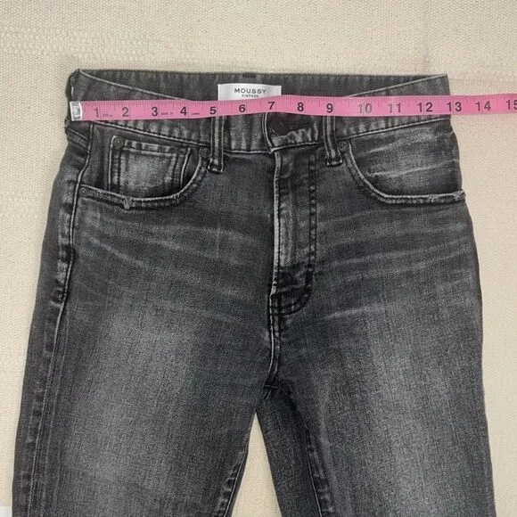 Moussy Vintage Westcliffe Distressed Denim Dark Wash Jeans Women’s Size 25