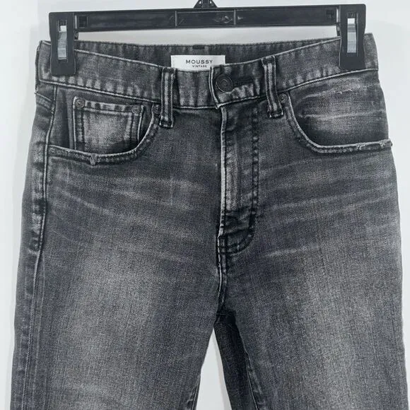 Moussy Vintage Westcliffe Distressed Denim Dark Wash Jeans Women’s Size 25