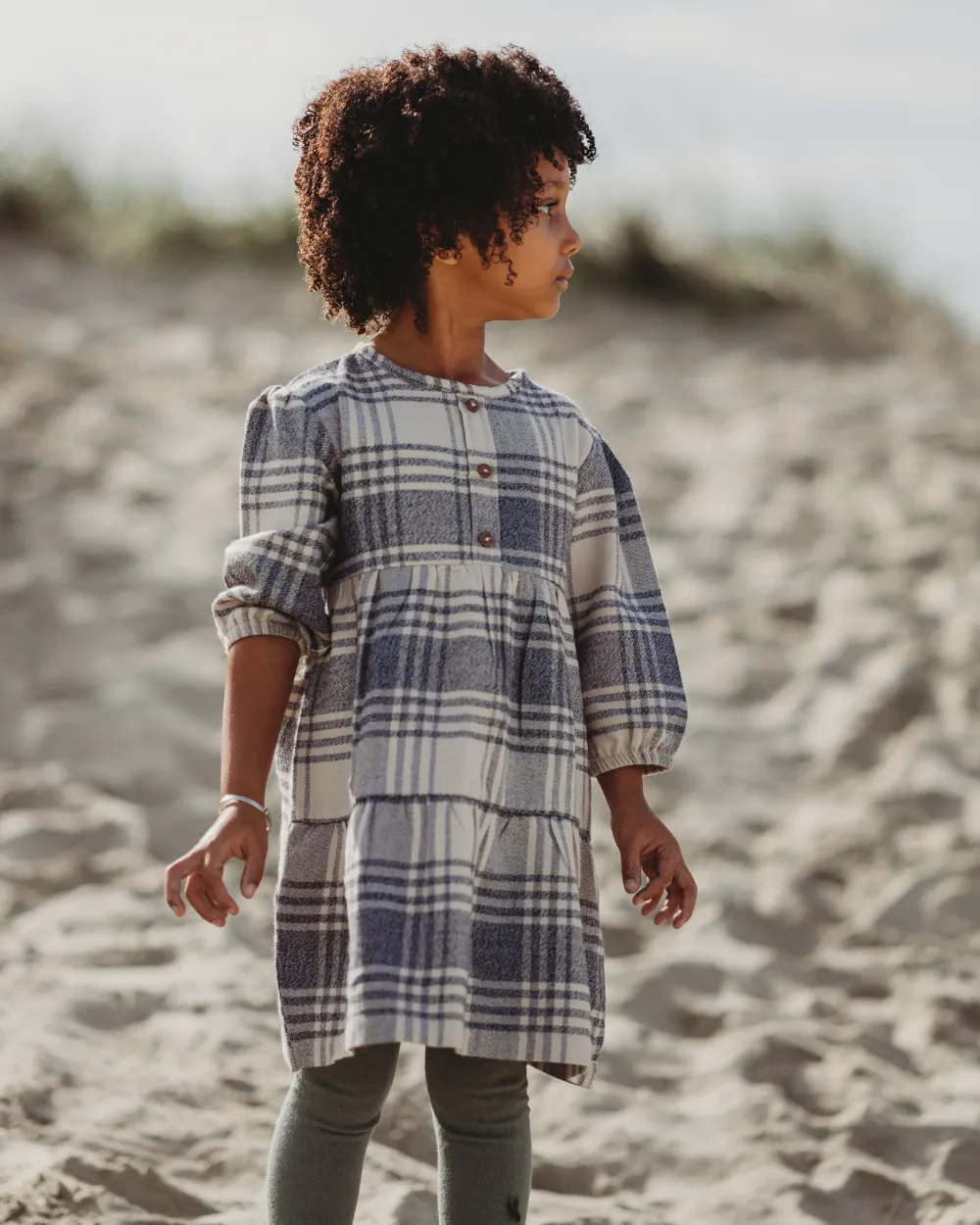 Multicolour Brushed Check Print Dress