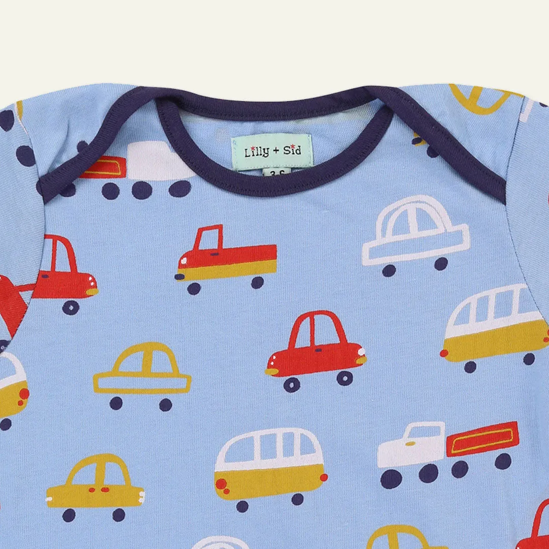 Multicoloured Car And Stripe Print Bodysuit - 2 Pack Giftset