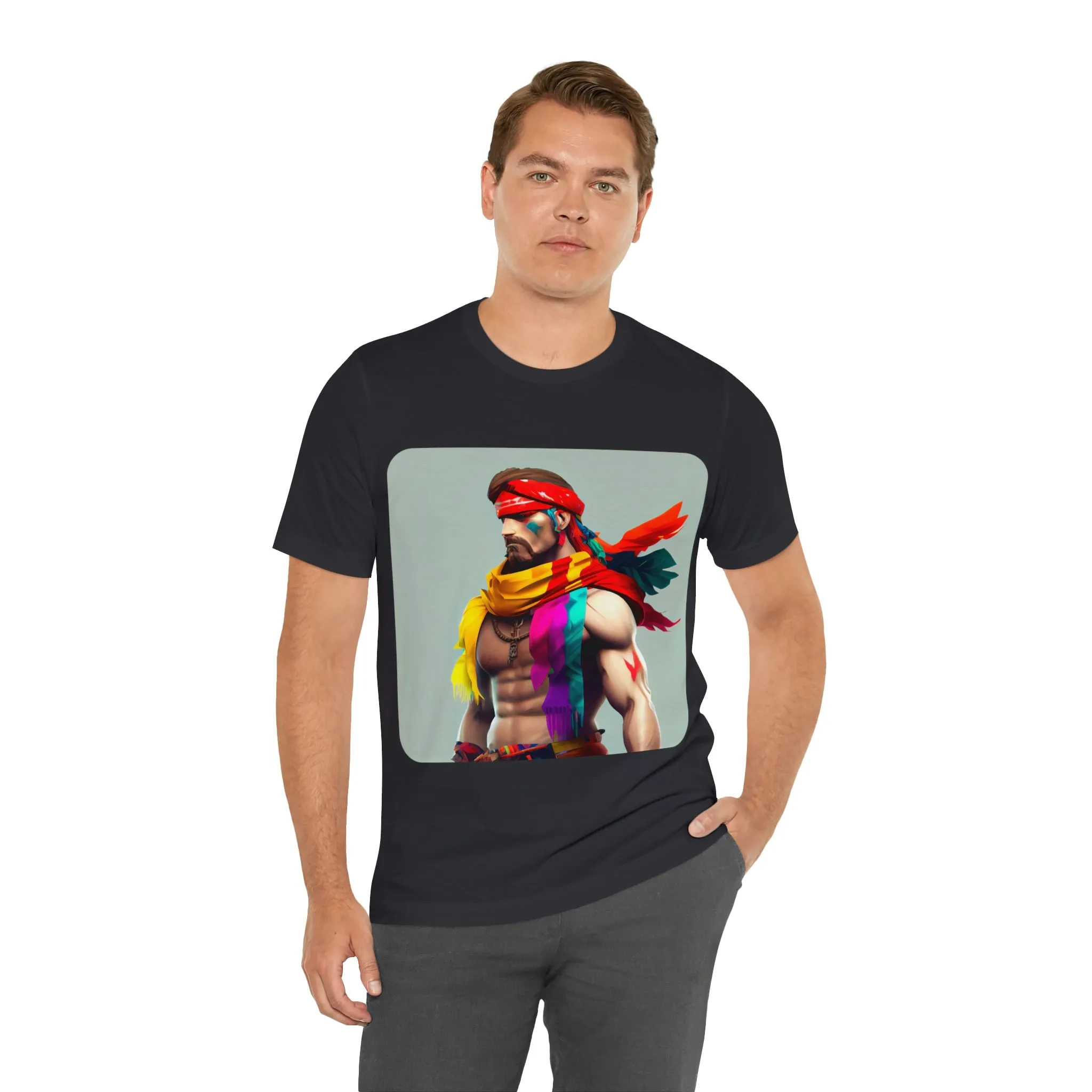 MUS Exclusive Design T-Shirt Men With Feathers 0001