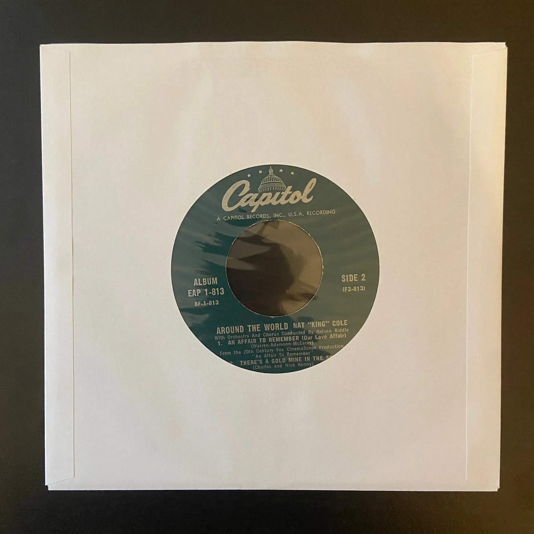 Nat 'King' Cole with Nelson Riddle: Around the World / Fascination / An Affair To Remember (Our Love Affair) / There's A Gold Mine In The Sky (7" EP)