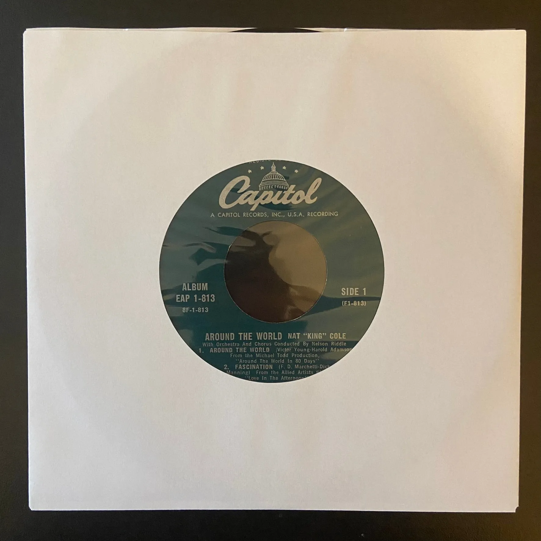 Nat 'King' Cole with Nelson Riddle: Around the World / Fascination / An Affair To Remember (Our Love Affair) / There's A Gold Mine In The Sky (7" EP)