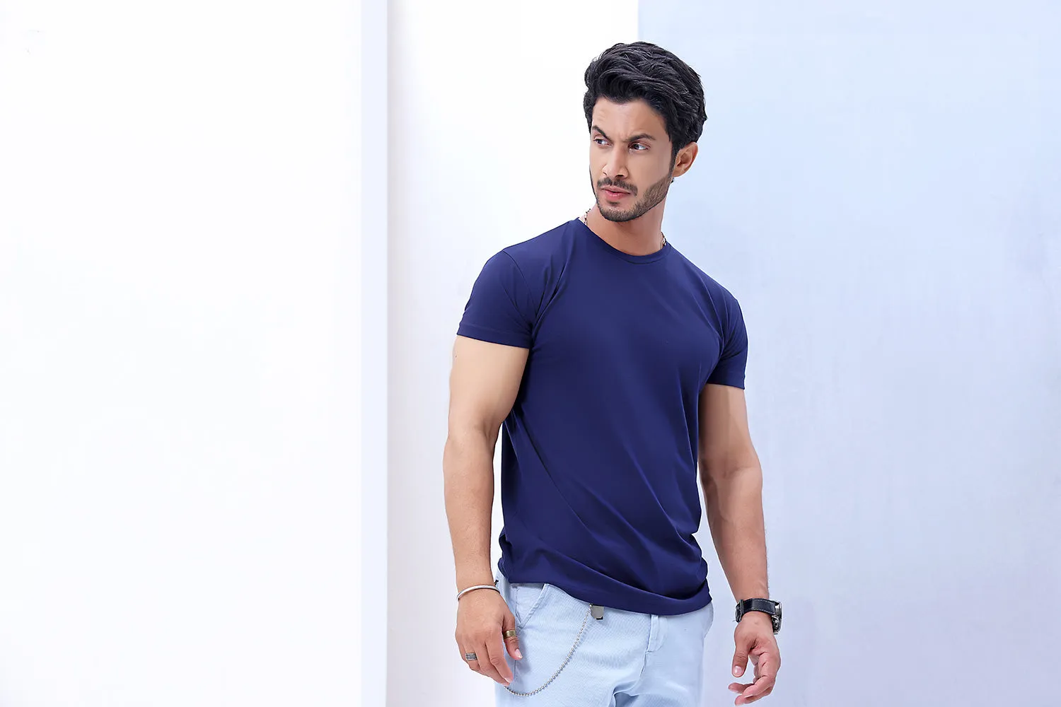 Navy Blue Crew Neck