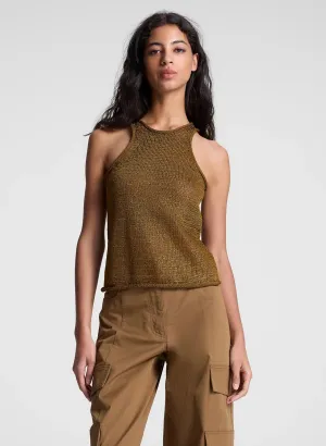 Nelly Open Knit Tank - Oil