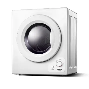 NEW IN BOX! AICOOK Compact Laundry Dryer, 1400W Electric Portable Clothes Dryer with Stainless Steel Tub, Control Panel Downside Easy Control for 4 Automatic Drying Mode, White! RETAILS $740 