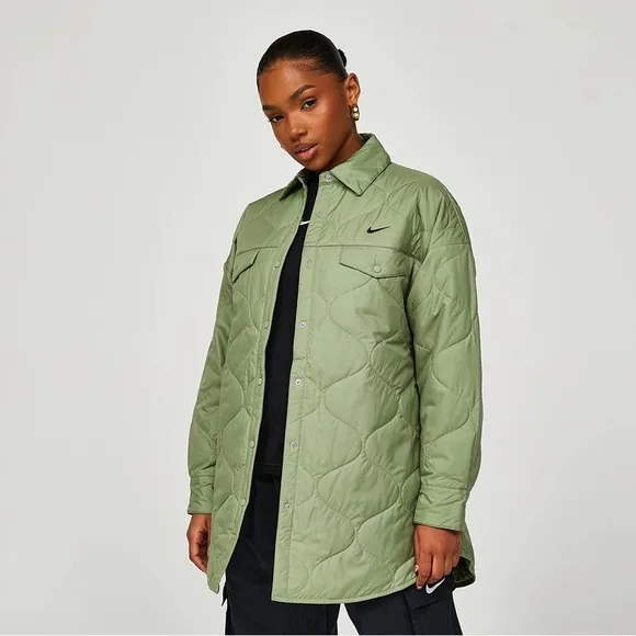 •new• NIKE ESSENTIALS Oversized Quilted Shacket