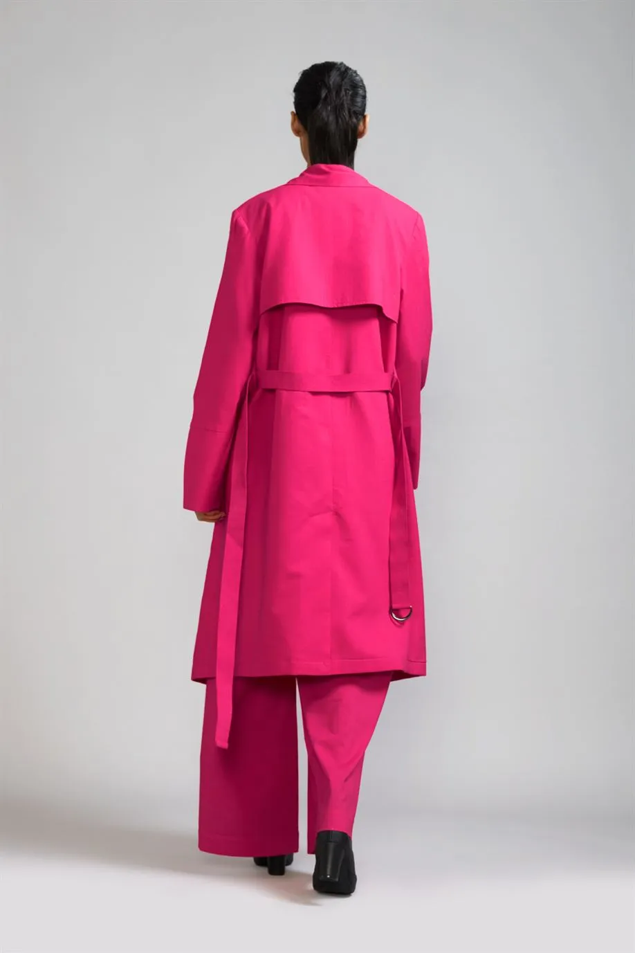 New Season Summer/Fall 24-Coord Set Trench Jacket Cotton Pink-MT KA TR Jacket Coord Set-Pink 3pcs-Fashion Edit Mati