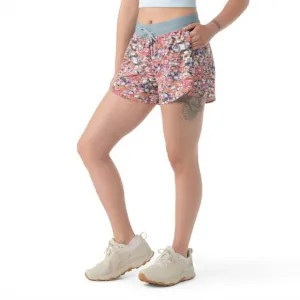 NEW SMARTWOOL women's active lined 4&quot; short in guava pink mica stone