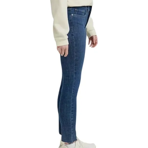 New with Tags Levi's Women's 311 Shaping Skinny Medium Wash Denim Raw Hem Jeans