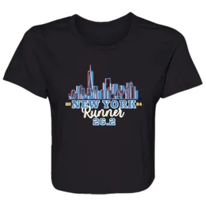 New York Runner,  Ladies' Flowy Cropped Tee,, 2024, 2025 New York Runner