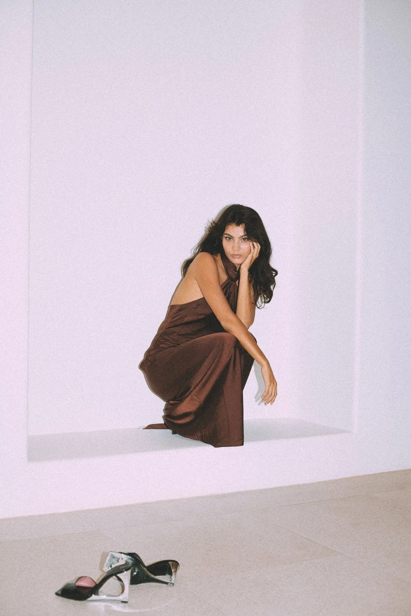 No.7: The Chocolate Satin Maxi Dress