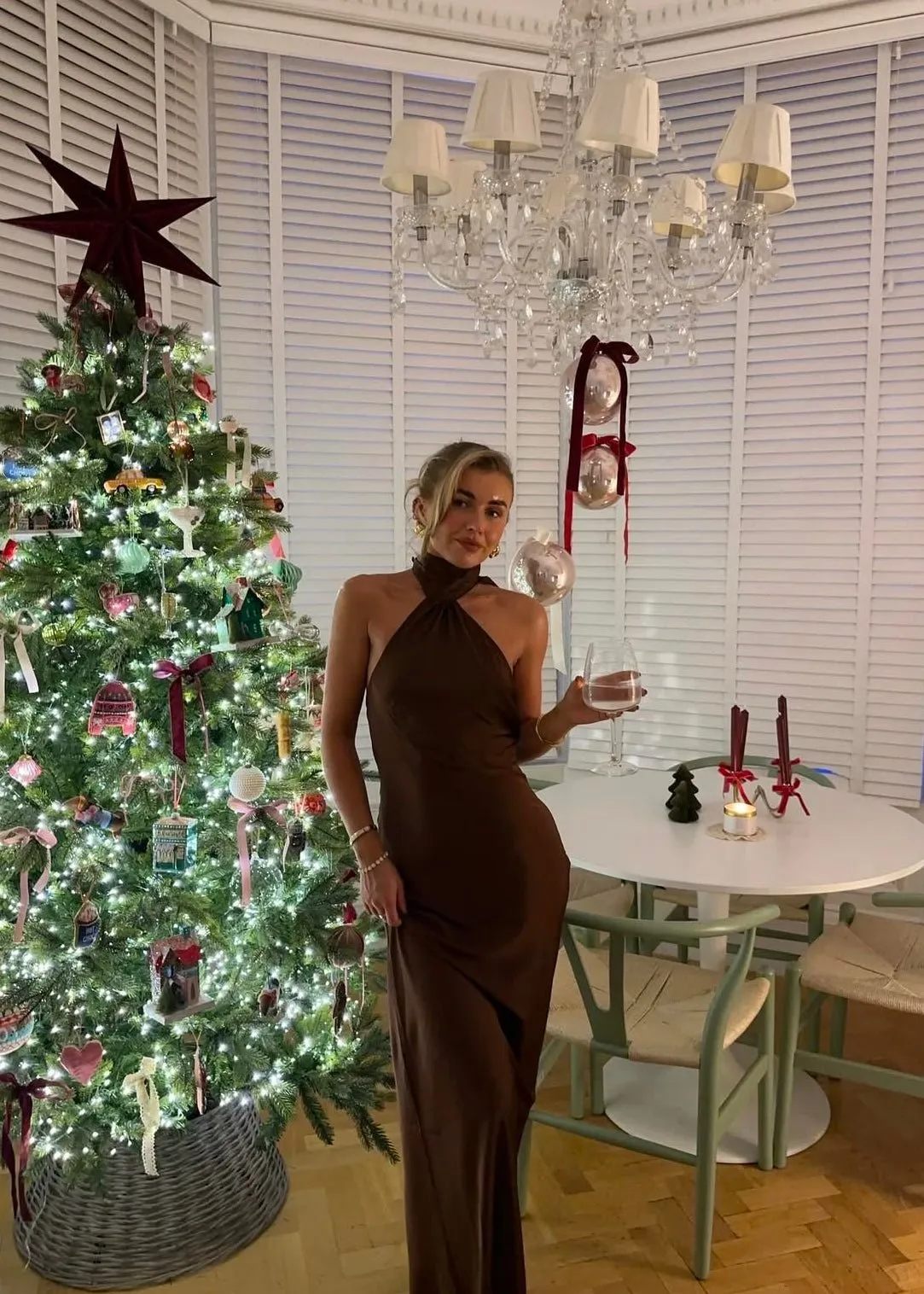 No.7: The Chocolate Satin Maxi Dress