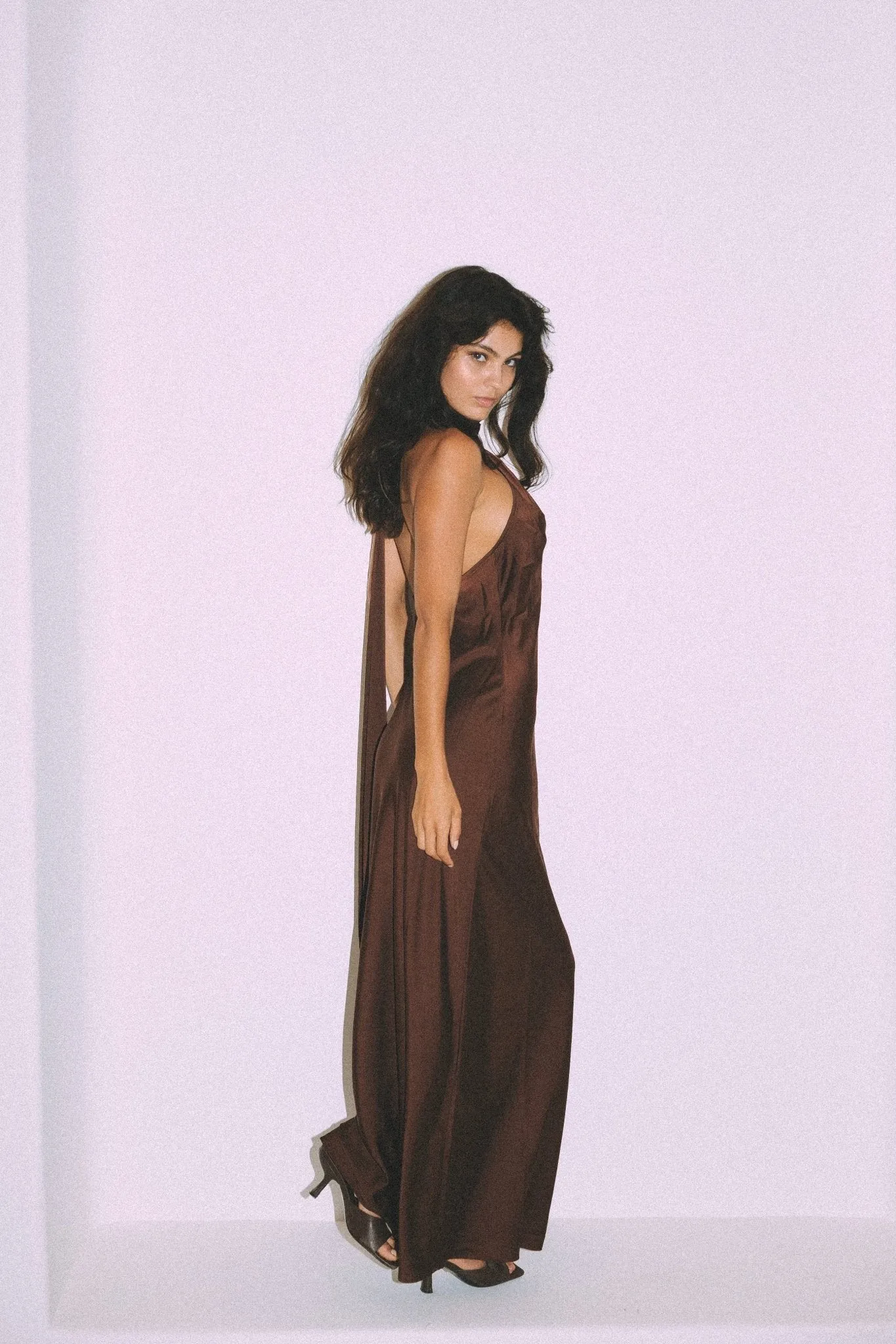 No.7: The Chocolate Satin Maxi Dress