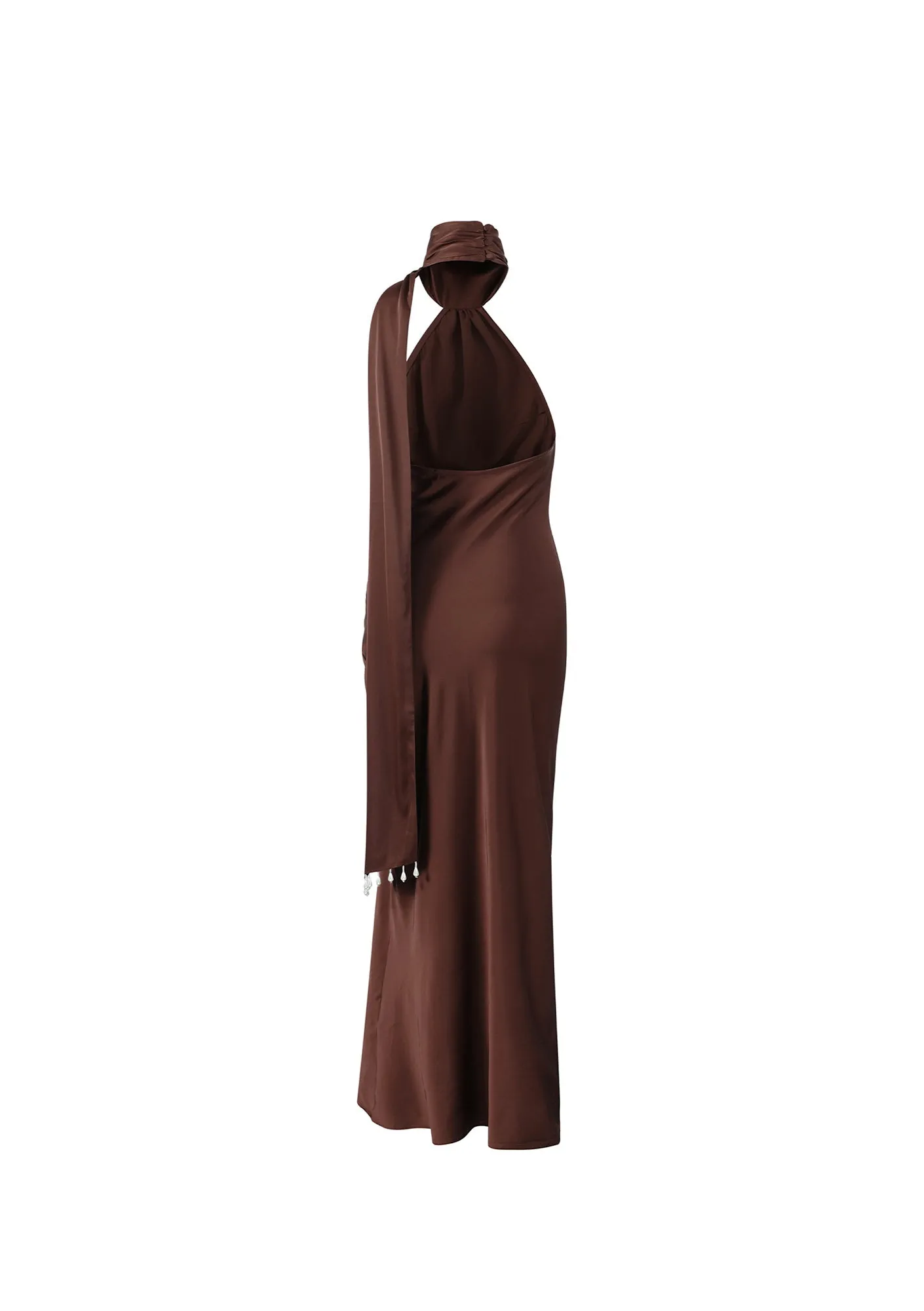 No.7: The Chocolate Satin Maxi Dress