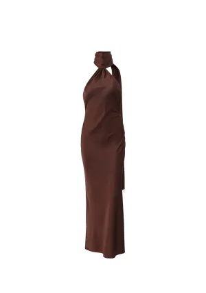 No.7: The Chocolate Satin Maxi Dress