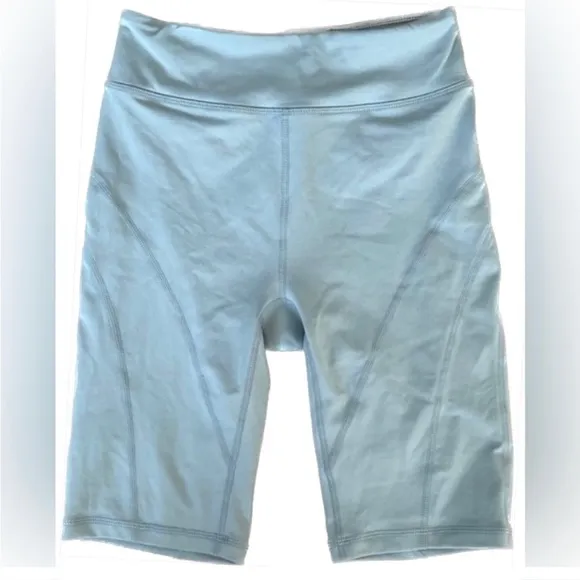 NWOT Free People Biker Baby Blue High-Rise Biker Short Outside Logo Size Medium