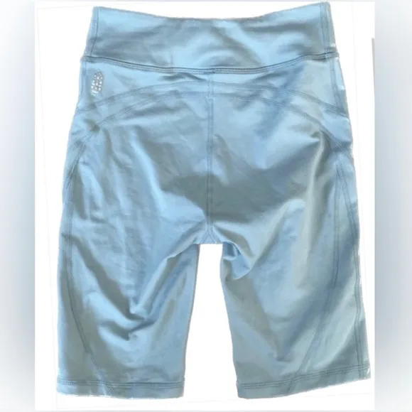 NWOT Free People Biker Baby Blue High-Rise Biker Short Outside Logo Size Medium
