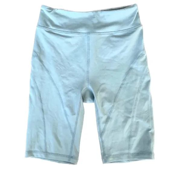 NWOT Free People Biker Baby Blue High-Rise Biker Short Outside Logo Size Medium